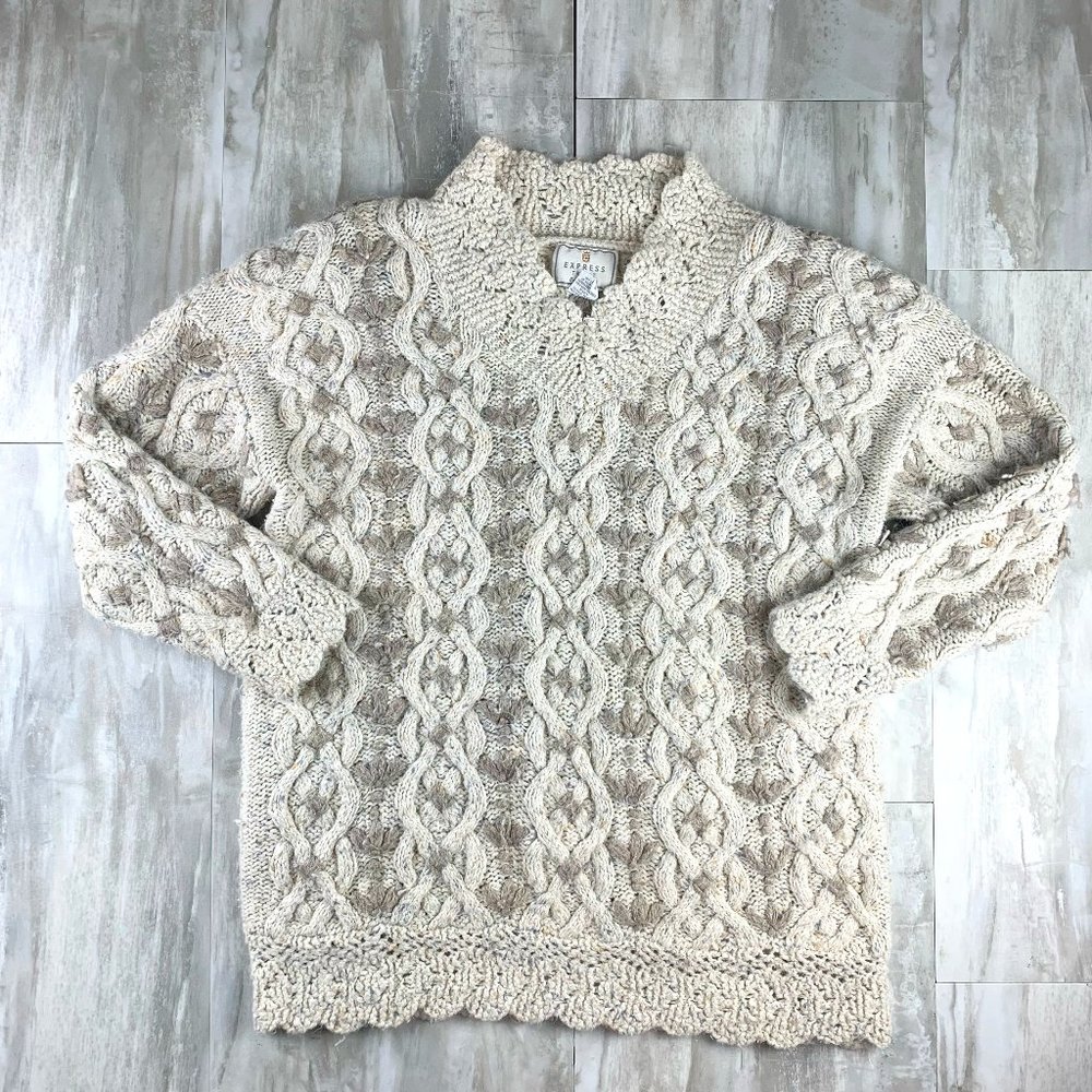 Vintage Express Tricot Knitted Sweater Size Medium